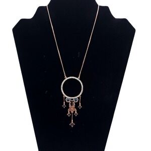 Pilgrim Dream Catcher Necklace Rose Gold Swarovski Crystal NWT